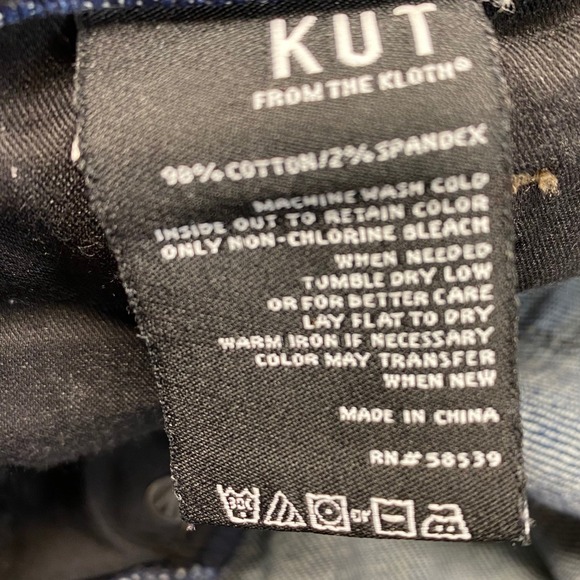 KUT From The Kloth Reese High Rise Fab Ab Ankle Straight Leg Jeans Women's Sz 10 - Picture 12 of 16